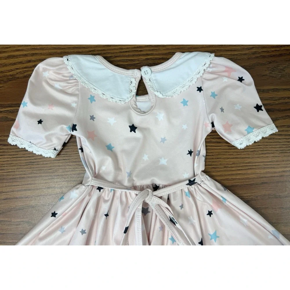 12-18m Eliza Cate & Company Twirl Dress Bloomers NWT Stars Peter Pan Collar‎